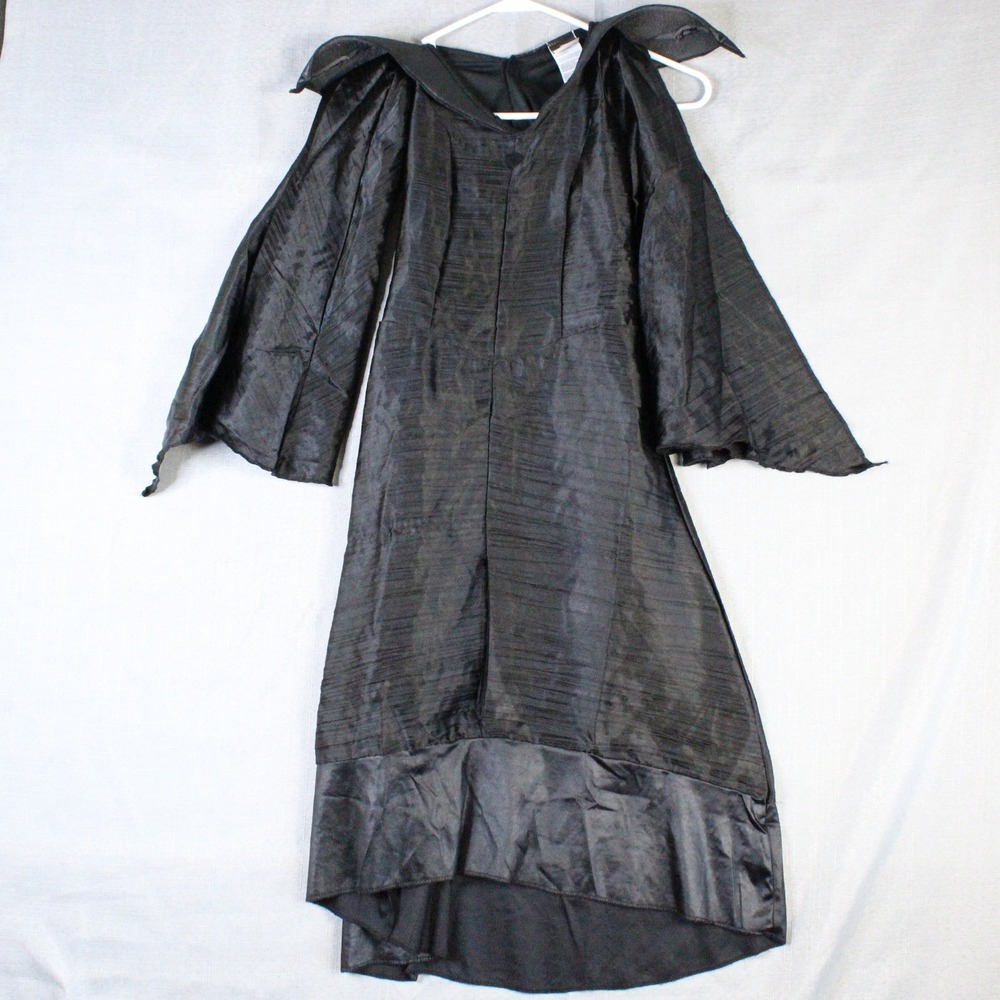 Disney Maleficent Costume Gown Kids Size M 7-8 Black Gothic Villain Witchy Y2K